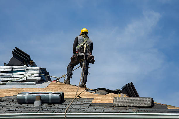 Professional Gutter Installation technician working in Rebuck, PA